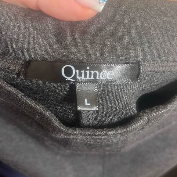 ✨Quince Ultra-Stretch Ponte Straight Leg Charcoal Sz Large Pants✨ - Picture 9 of 10